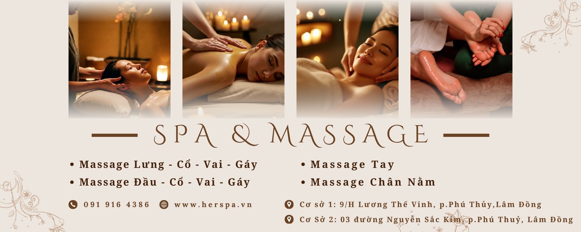 Massage body thư giãn toàn thân tại HerSpa.
