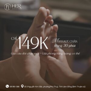 Massage chân nằm spa tại HerSpa Phan Thiết.