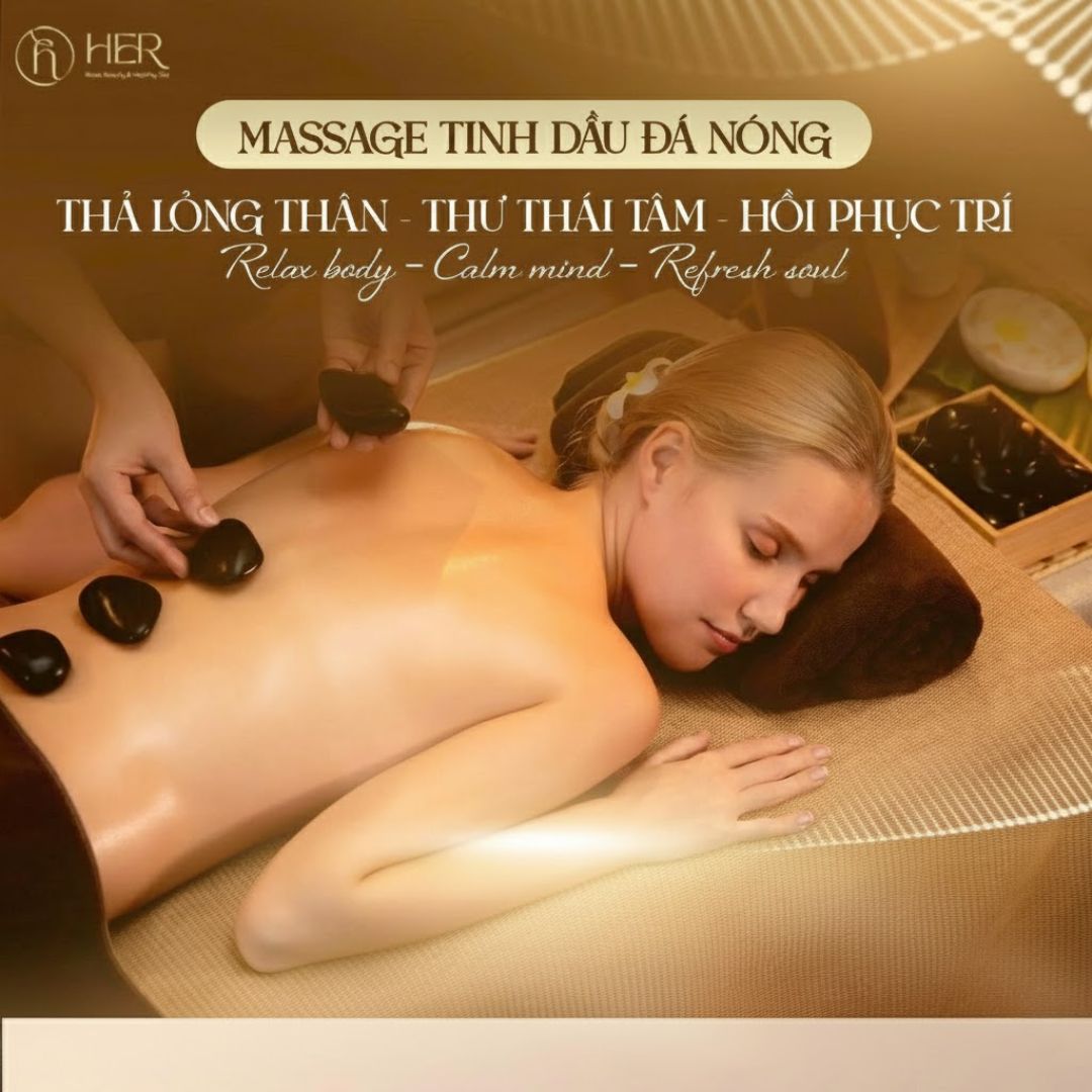 Massage đá nóng là liệu trình thư giãn nên trải nghiệm tại spa.